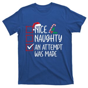 Nice Naughty An Attempt Was Made Christmas List Cute Gift T-Shirt