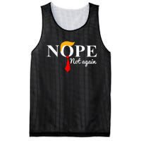 Nope Not Again Funny Trump Mesh Reversible Basketball Jersey Tank