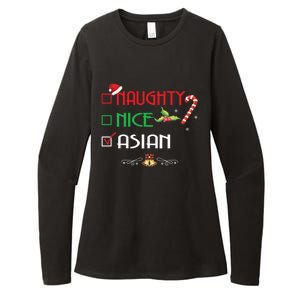 Nice Naughty Asian Gift Group Matching Christmas Xmas Gift Womens CVC Long Sleeve Shirt