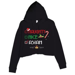 Nice Naughty Asian Gift Group Matching Christmas Xmas Gift Crop Fleece Hoodie