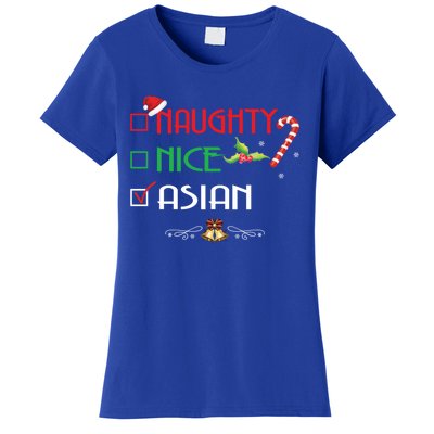 Nice Naughty Asian Gift Group Matching Christmas Xmas Gift Women's T-Shirt