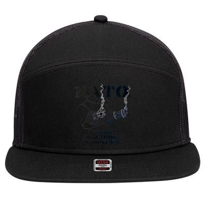 N.A.T.0 National Ass And Tities Organization Funny Joke 7 Panel Mesh Trucker Snapback Hat