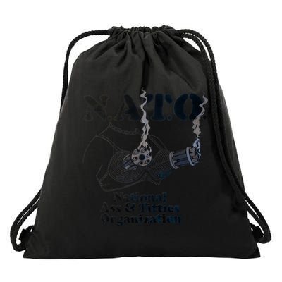 N.A.T.0 National Ass And Tities Organization Funny Joke Drawstring Bag