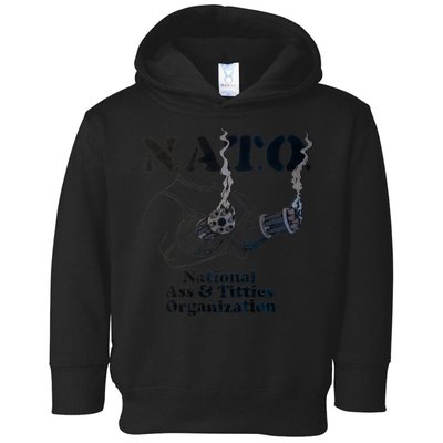 N.A.T.0 National Ass And Tities Organization Funny Joke Toddler Hoodie