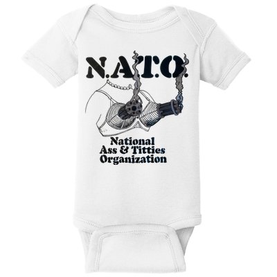N.A.T.0 National Ass And Tities Organization Funny Joke Baby Bodysuit