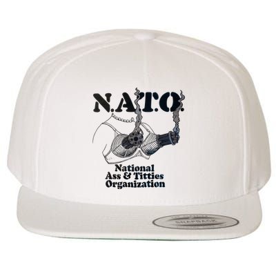 N.A.T.0 National Ass And Tities Organization Funny Joke Wool Snapback Cap