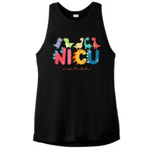 NICU Nurse Animal Nurse Appreciation Nicu Nurse Dinosaur Ladies PosiCharge Tri-Blend Wicking Tank