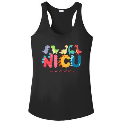 NICU Nurse Animal Nurse Appreciation Nicu Nurse Dinosaur Ladies PosiCharge Competitor Racerback Tank