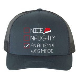 Nice Naughty An Attempt Was Made Christmas Pajama Funny Xmas Gift Yupoong Adult 5-Panel Trucker Hat