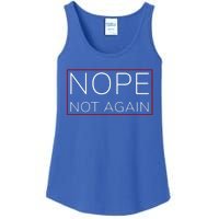 Nope Not Again Funny Trump Ladies Essential Tank