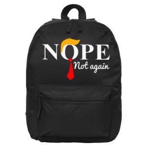 Nope Not Again Funny Trump 16 in Basic Backpack