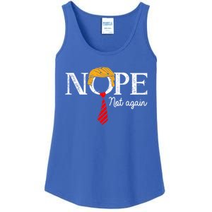 Nope Not Again Funny Trump Gift Ladies Essential Tank