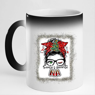 Na Nursing Assistant Christmas Nursing Assistant Elf Er Stna Gift 11oz Black Color Changing Mug