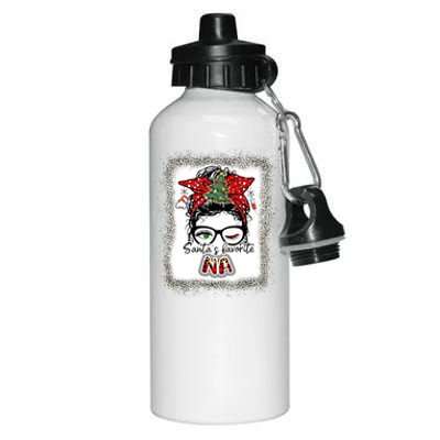 Na Nursing Assistant Christmas Nursing Assistant Elf Er Stna Gift Aluminum Water Bottle