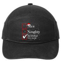 Nice Naughty An Attempt Was Made Christmas List 7-Panel Snapback Hat