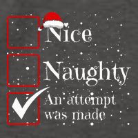 Nice Naughty An Attempt Was Made Christmas List Vector Backpack