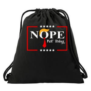 Nope Not Again Funny Sarcastic Trump Statement Usa Humor Usa Drawstring Bag