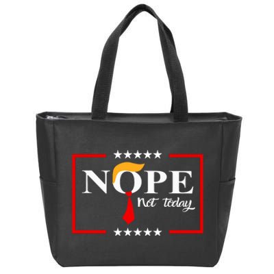 Nope Not Again Funny Sarcastic Trump Statement Usa Humor Usa Zip Tote Bag