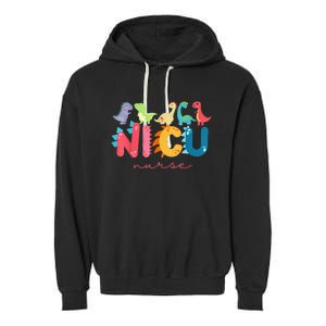 NICU Nurse Animal Nurse Appreciation Nicu Nurse Dinosaur Garment-Dyed Fleece Hoodie