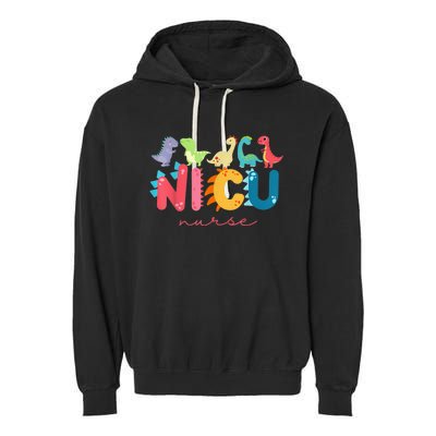 NICU Nurse Animal Nurse Appreciation Nicu Nurse Dinosaur Garment-Dyed Fleece Hoodie