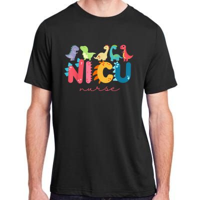 NICU Nurse Animal Nurse Appreciation Nicu Nurse Dinosaur Adult ChromaSoft Performance T-Shirt