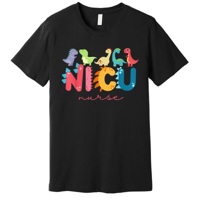 NICU Nurse Animal Nurse Appreciation Nicu Nurse Dinosaur Premium T-Shirt