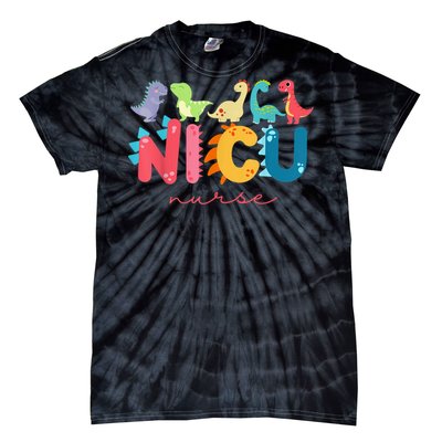 NICU Nurse Animal Nurse Appreciation Nicu Nurse Dinosaur Tie-Dye T-Shirt