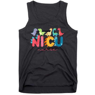 NICU Nurse Animal Nurse Appreciation Nicu Nurse Dinosaur Tank Top