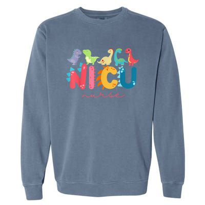 NICU Nurse Animal Nurse Appreciation Nicu Nurse Dinosaur Garment-Dyed Sweatshirt