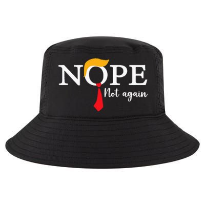 Nope Not Again Funny Trump Biden Democrat Usa Election 2024 Cool Comfort Performance Bucket Hat