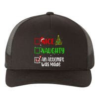 Nice Naughty An Attempt Was Made Christmas List Holiday Xmas Gift Yupoong Adult 5-Panel Trucker Hat