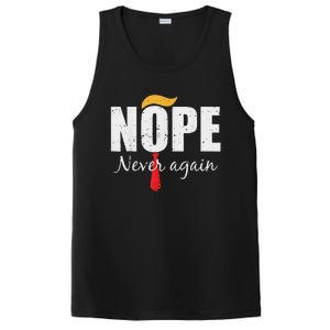 Nope Never Again Funny Trump Hair PosiCharge Competitor Tank