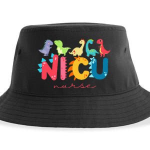 NICU Nurse Animal Nurse Appreciation Nicu Nurse Dinosaur Sustainable Bucket Hat