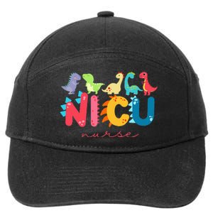 NICU Nurse Animal Nurse Appreciation Nicu Nurse Dinosaur 7-Panel Snapback Hat