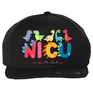 NICU Nurse Animal Nurse Appreciation Nicu Nurse Dinosaur Wool Snapback Cap