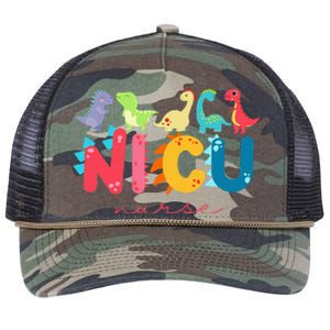 NICU Nurse Animal Nurse Appreciation Nicu Nurse Dinosaur Retro Rope Trucker Hat Cap