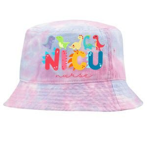 NICU Nurse Animal Nurse Appreciation Nicu Nurse Dinosaur Tie-Dyed Bucket Hat