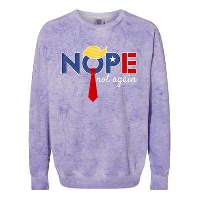 Nope Not Again Colorblast Crewneck Sweatshirt