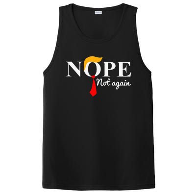 Nope Not Again Funny Trump Apparel Nope Not Again Trump PosiCharge Competitor Tank