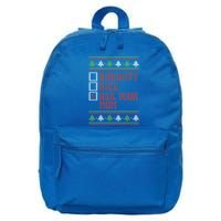 Naughty Nice Ask Your Mom Ugly Holiday Sweater Funny Xmas Gift 16 in Basic Backpack
