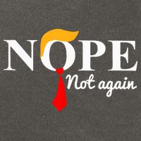 Nope Not Again Funny Trump Cotton Canvas Backpack