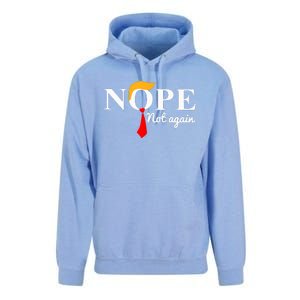 Nope Not Again Funny Trump Unisex Surf Hoodie