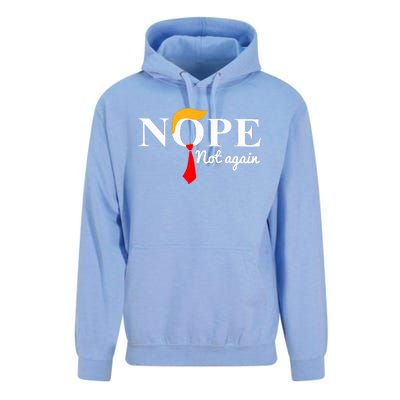 Nope Not Again Funny Trump Unisex Surf Hoodie