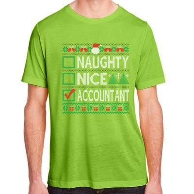 Naughty Nice Accountant Christmas List Ugly Sweater Party Gift Adult ChromaSoft Performance T-Shirt