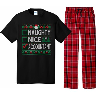 Naughty Nice Accountant Christmas List Ugly Sweater Party Gift Pajama Set