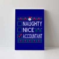 Naughty Nice Accountant Christmas List Ugly Sweater Party Gift Canvas