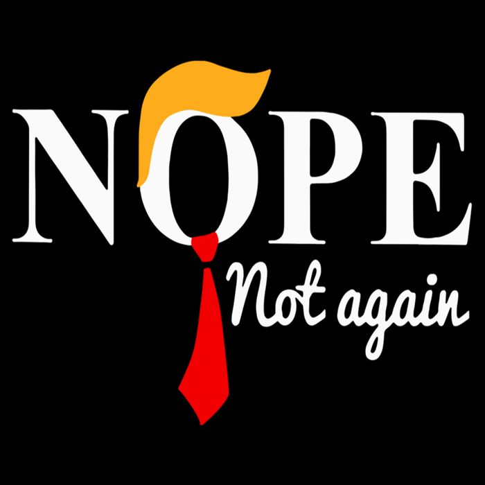Nope Not Again Funny Trump Drawstring Bag