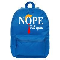 Nope Not Again Funny Trump 16 in Basic Backpack