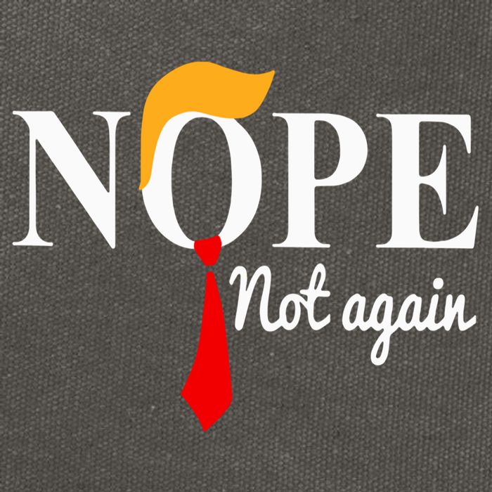 Nope Not Again Funny Trump Cotton Canvas Backpack