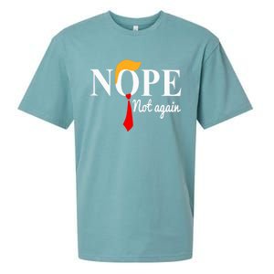 Nope Not Again Funny Trump Sueded Cloud Jersey T-Shirt